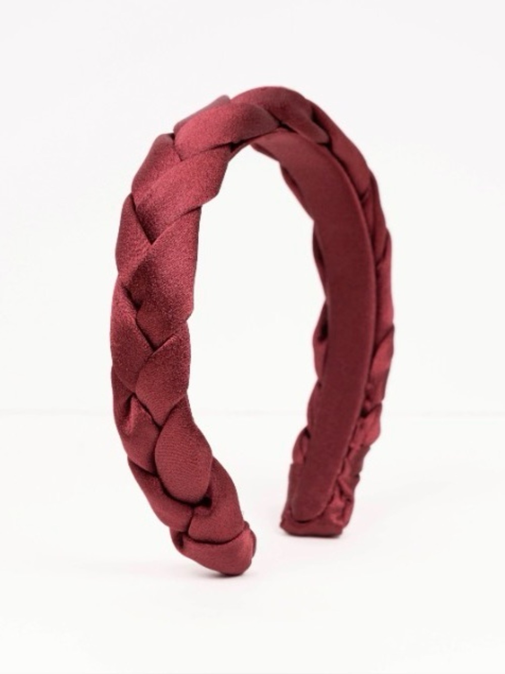 Marzoline Satin Braided Taupe Headband with Crystal embellishments Made in Italy - Picture 5 of 12